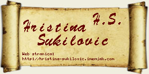 Hristina Šukilović vizit kartica